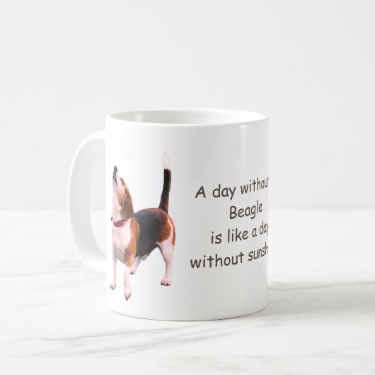 Tag ohne Beagle Niedlich Kaffeetasse (Vorderseite Links)