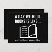 Tag ohne Bücher ist wie keine Idee Postkarte (Vorne/Hinten)