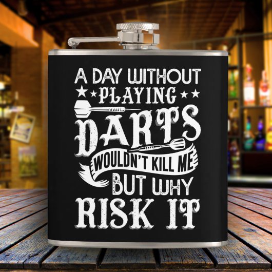 Tag ohne Darts Sarcastic Flask 6 oz. Flachmann