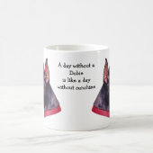 Tag ohne Dobermann Doberman Foto Kaffeetasse (Mittel)