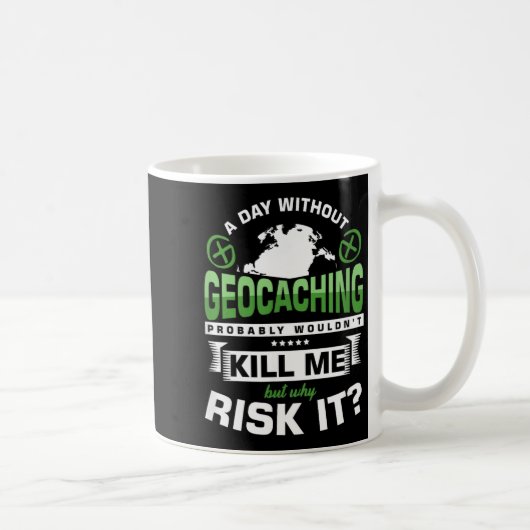 Tag Ohne Geocaching GPS Schnitzeljagd Caches Gesch Kaffeetasse (Rechts)