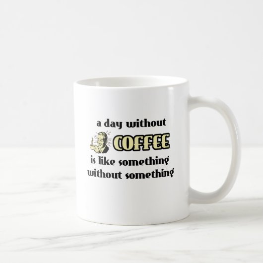 Tag ohne Kaffee-lustigen Tassen-Spaß Kaffeetasse (Rechts)