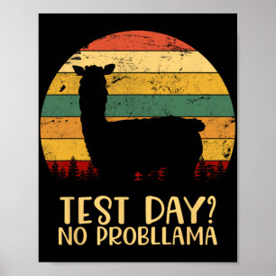 Tag ohne Probllama Silhouette Lehrer Student Gradu Poster
