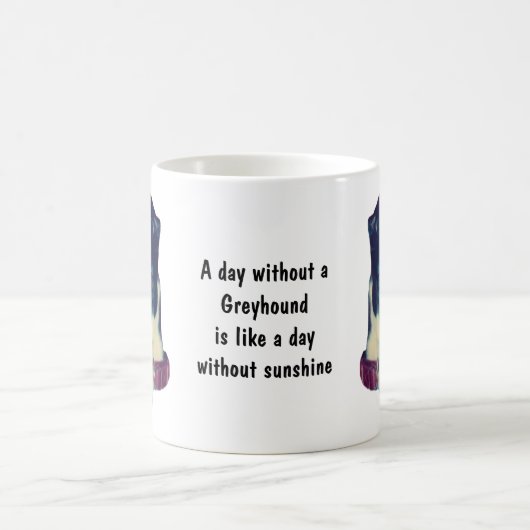 Tag ohne Windhund Niedlich Kaffeetasse (Mittel)
