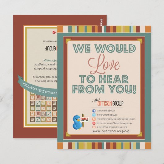 TAG-Oscars Presse Postkarte (Vorne/Hinten)