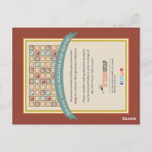 TAG-Oscars Presse Postkarte (Rückseite)