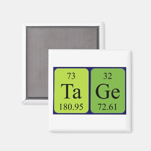 Tag-Periodennamenmagnet Magnet (Vorderseite/Rückseite)