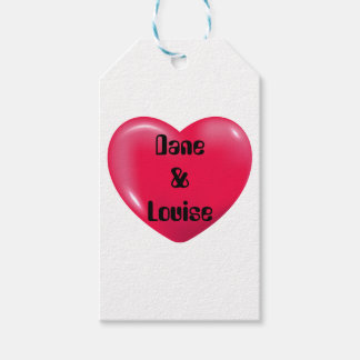 Tag Personalisiertes Herz 3D Rot Geschenkanhänger