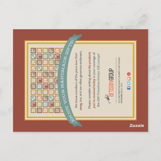 TAG Primetime Emmys Pressepostkarte Postkarte (Rückseite)