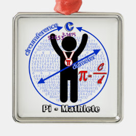 Tag PU-PU-Mathlete 3,14 Silbernes Ornament