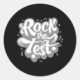 Tag Rock the Test Motivierend Teacher Student Tes Runder Aufkleber
