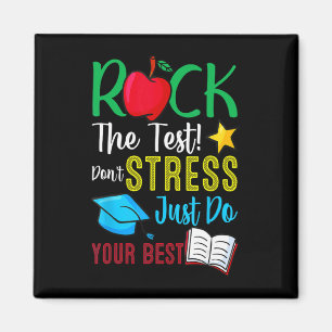 Tag Rock the Test Teacher Testing Day 2 Magnet