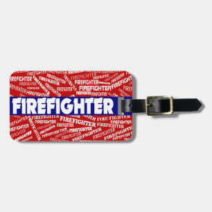 Tag Rot 1 für den Feuerwehrmann (Angaben hinzufüge Gepäckanhänger