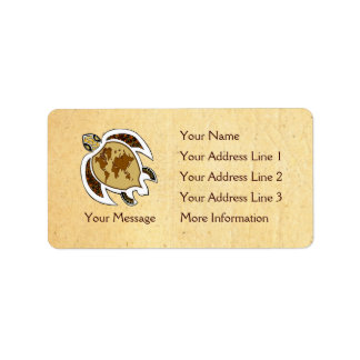 Tag-Schildkrötenbezeichnung Tag-Adresse Adressaufkleber