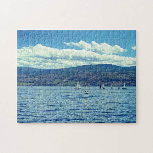Tag Segeln Segelboot Wasserwelt See Landschaft Puzzle (Horizontal)