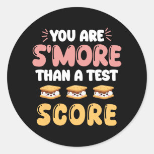Tag sind Sie mehr als ein Test-Score-Lehrer Studen Runder Aufkleber