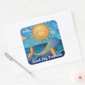 Tag Sonnenschutzmittel Quadratischer Aufkleber (Umschlag)