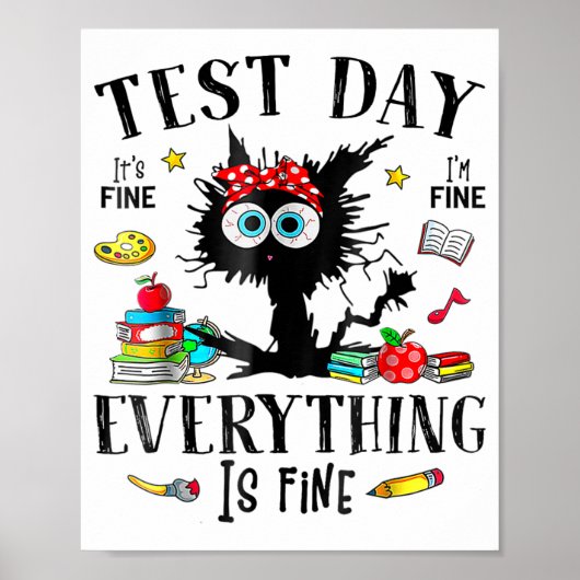 Tag Stresste Lehrer & Amp; Schüler testen lustig Poster (Vorne)