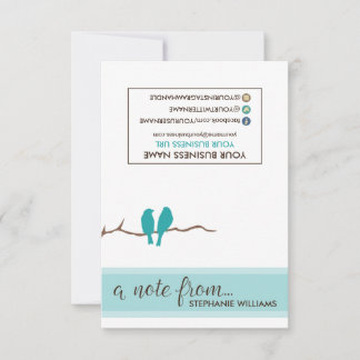 TAG Stylist Little Birdies Notecards (aquamarin) Mitteilungskarte