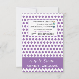 TAG Stylist Personalisiert Notecards (lila) Mitteilungskarte