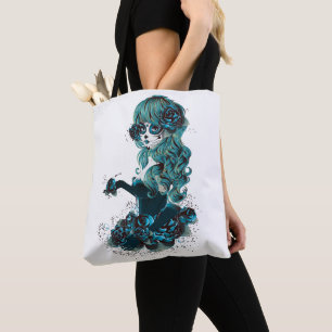 Tag toten schönen Girl Dia De Los Muertos Tasche