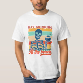 "Tag trinken am Strand", Sommerdesign T-Shirt