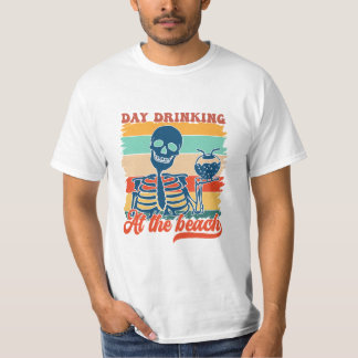 "Tag trinken am Strand", Sommerdesign T-Shirt