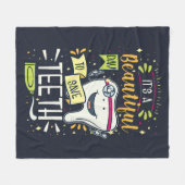 Tag, um Zähne Retten Zahnarzt Fleecedecke (Vorderseite (Horizontal))