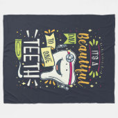 Tag, um Zähne Retten Zahnarzt Fleecedecke (Vorderseite (Horizontal))