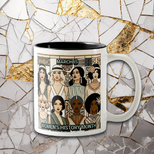 Tag und Monat der Frauengeschichte Zweifarbige Tasse