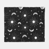 Tag und Nacht 3 Fleecedecke (Vorderseite (Horizontal))