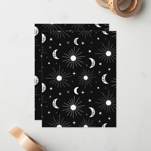 Tag und Nacht 3 Mitteilungskarte (Vorderseite/Rückseite Beispiel)