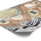 Tag und Nacht Abstrakte Landschaftsdrucke Poster (Ecke)