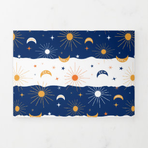 Tag und Nacht Dreifach Gefaltete Ankündigung