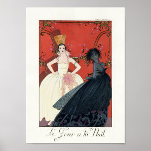 Tag und Nacht im Paris-Kunst-Deko-Plakat Poster