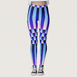 Tag und Nacht (Schachbretter und Streifen) Leggings