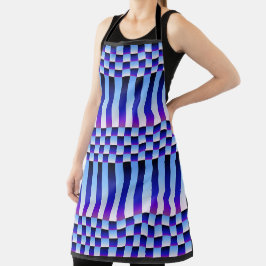 Tag und Nacht (Schachbretter und Streifen) Schürze