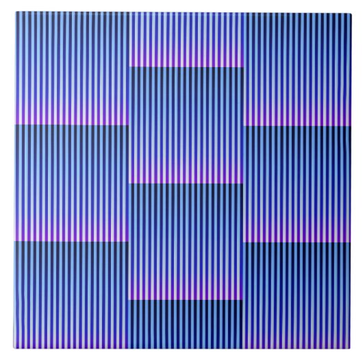 Tag und Nacht (Streifen) Fliese (Vorderseite)