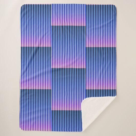 Tag und Nacht (Streifen) Sherpadecke (Vorderseite)