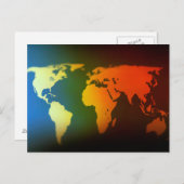 Tag und Nacht Weltkarte Postkarte (Vorne/Hinten)