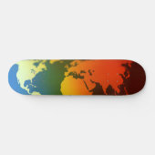 Tag und Nacht Weltkarte Skateboard (Horizontal)