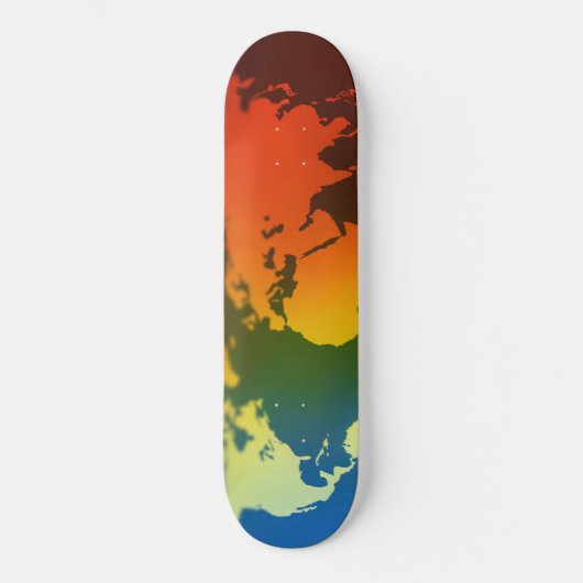 Tag und Nacht Weltkarte Skateboard (Vorderseite)