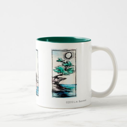 Tag und Nacht Zweifarbige Tasse (Rechts)