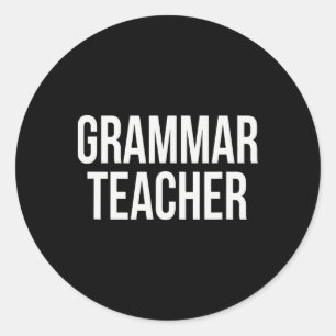 Tag und Woche der Wertschätzung für Grammatiklehre Runder Aufkleber