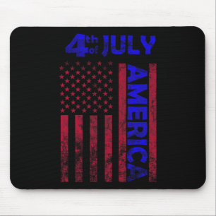 Tag USA Flag 4. Juli Happy Funny Flag Mousepad