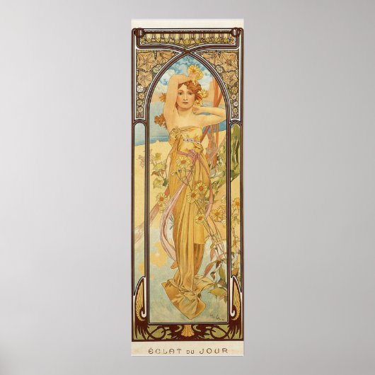 Tag von Alfons Mucha Poster (Vorne)