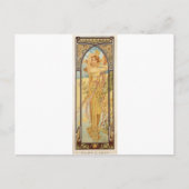 Tag von Alphonse Mucha Postkarte (Vorderseite)