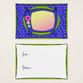 Tag-Vorlage für Geschenke - Retro-TV (Vorne & Hinten)