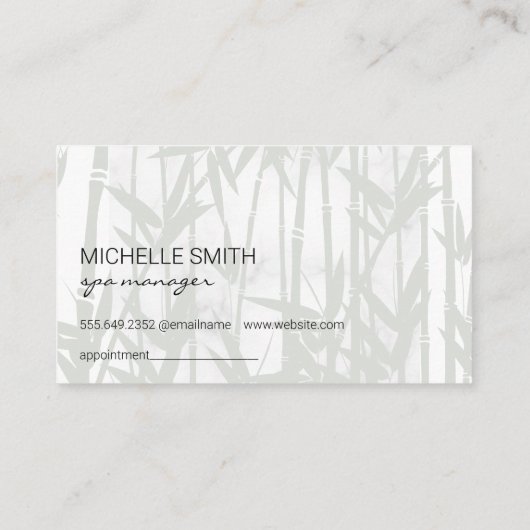 Tag Wellness-Center Bamboo Holzschnitt Terminierun (Rückseite)