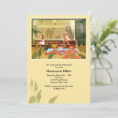 Tag Wellness-Center Junggeselinnen-Abschied Einlad Einladung (Stehend Vorderseite)